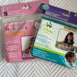 Hello Kitty/Doc. Mcstuffins Disposable placements- set of 2